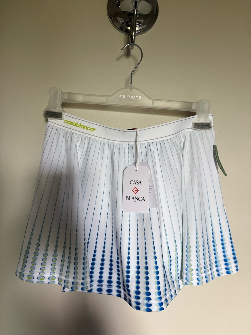 CASABLANCA White Gradient Dot Pleated Skirt